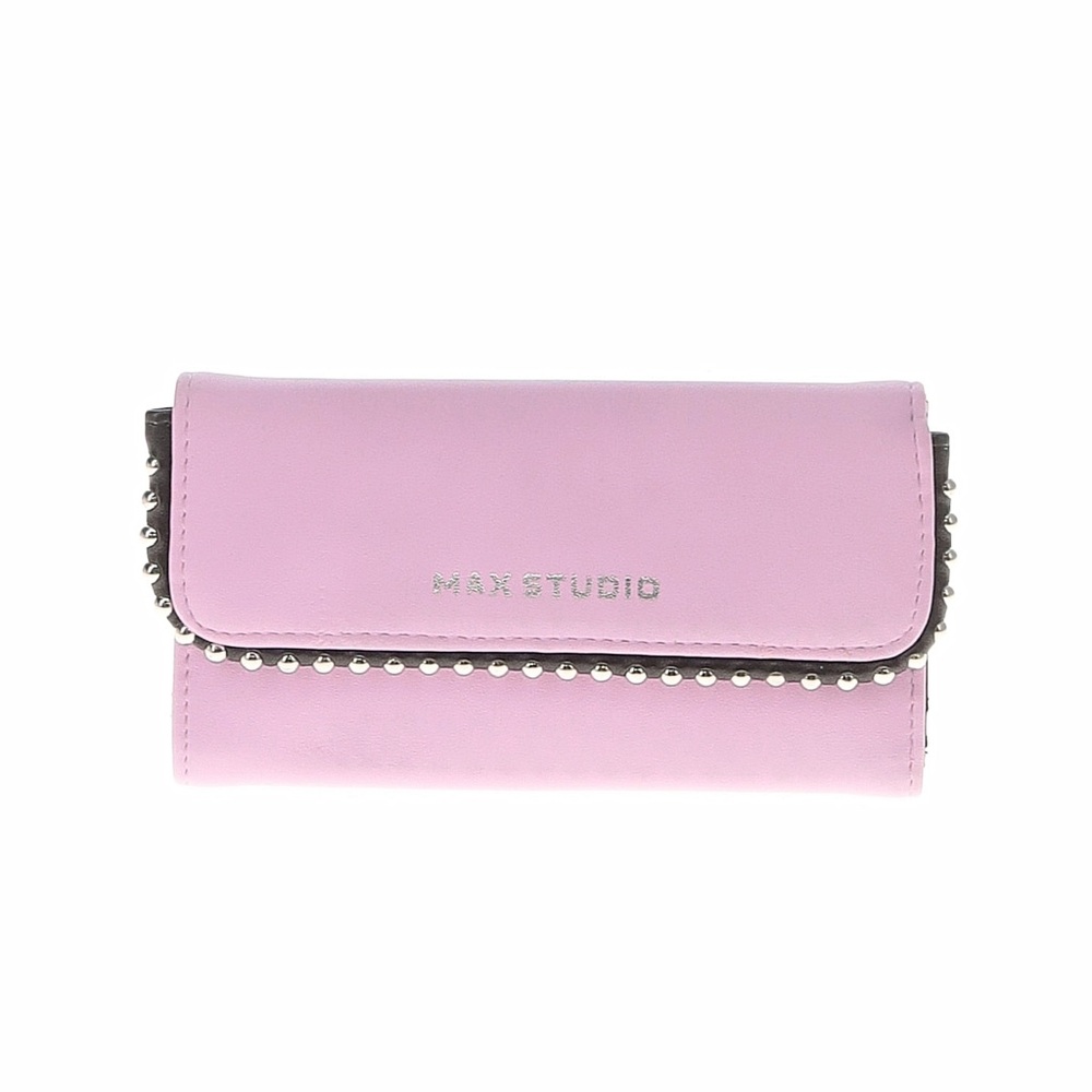 NWT  Studio Pink Stud-Trim Compact Wallet